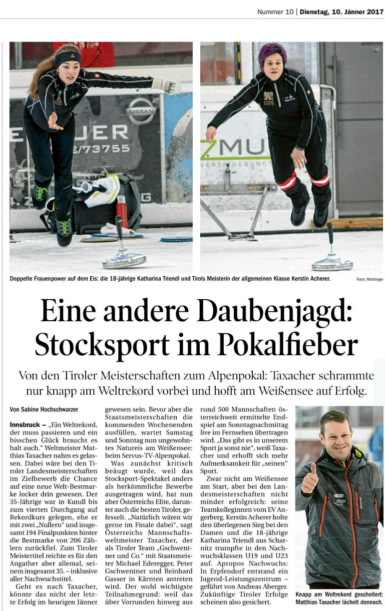 Tiroler Tageszeitung 10. Jan. 2017