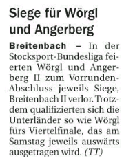 Berichte in der Tiroler Tageszeitung