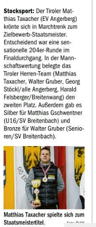 Berichte in der Tiroler Tageszeitung