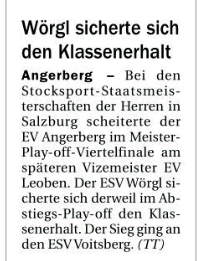 Berichte in der Tiroler Tageszeitung