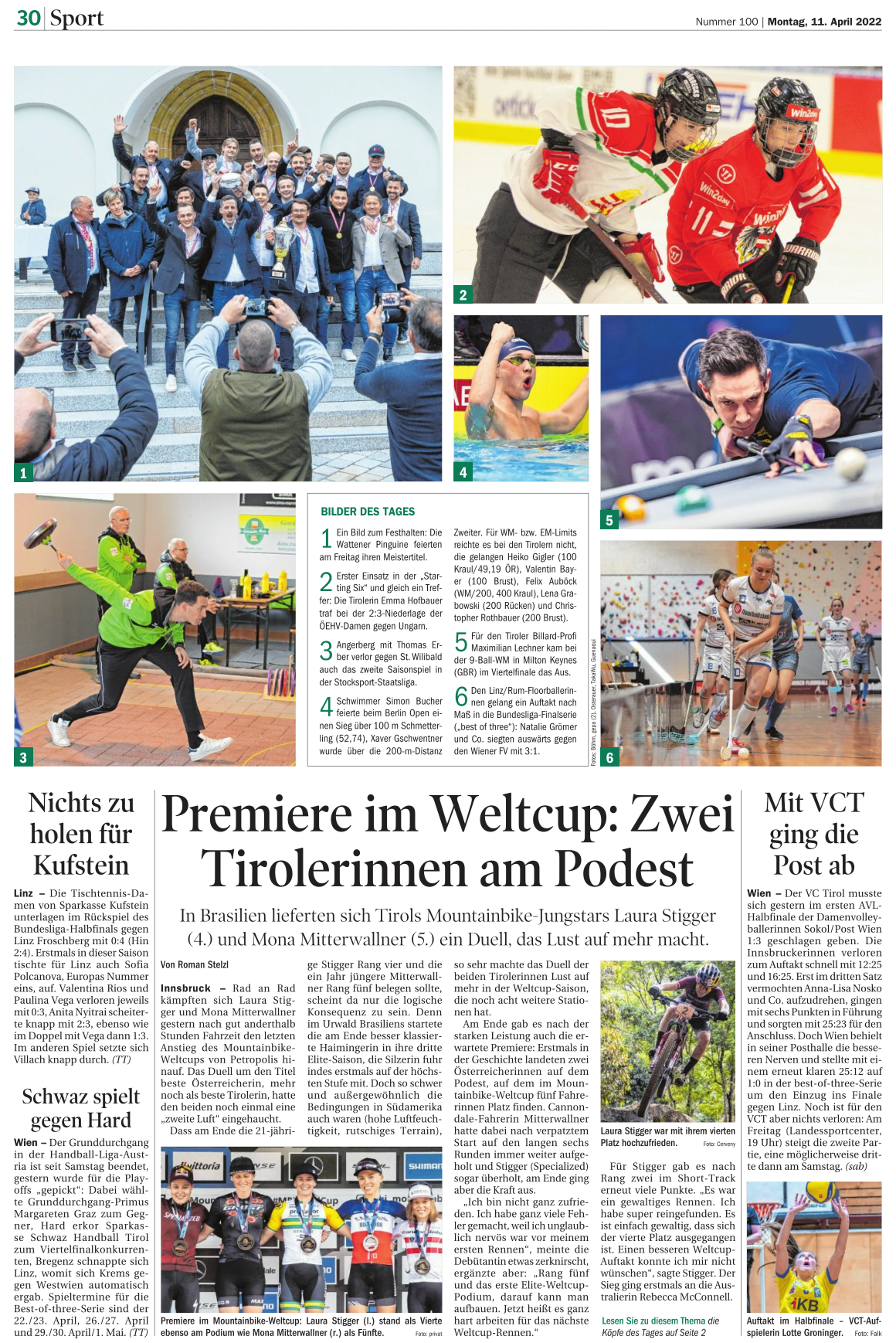 Bericht Tiroler Tageszeitung vom 11.04.2022