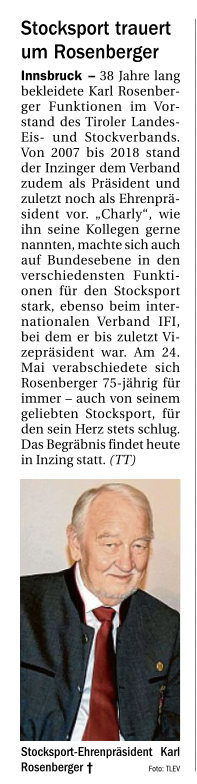 Berichte in der Tiroler Tageszeitung – Sommersaison 2019